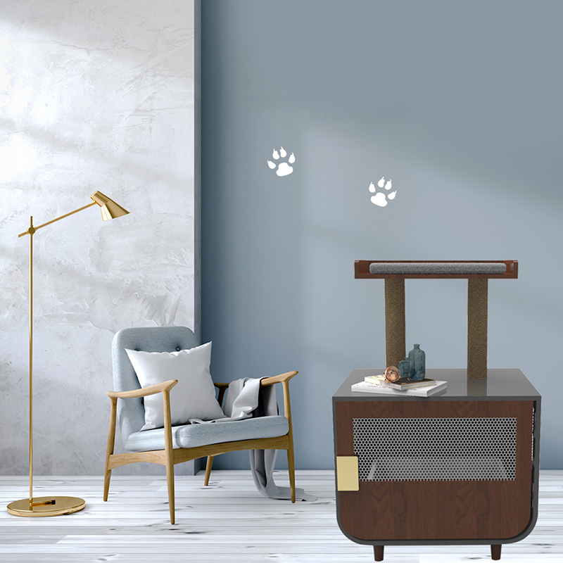 Sangkar perabot bilik mandi tersembunyi kayu dengan kabinet sampah Sangkar perabot bilik mandi tersembunyi kayu dengan kabinet sampah