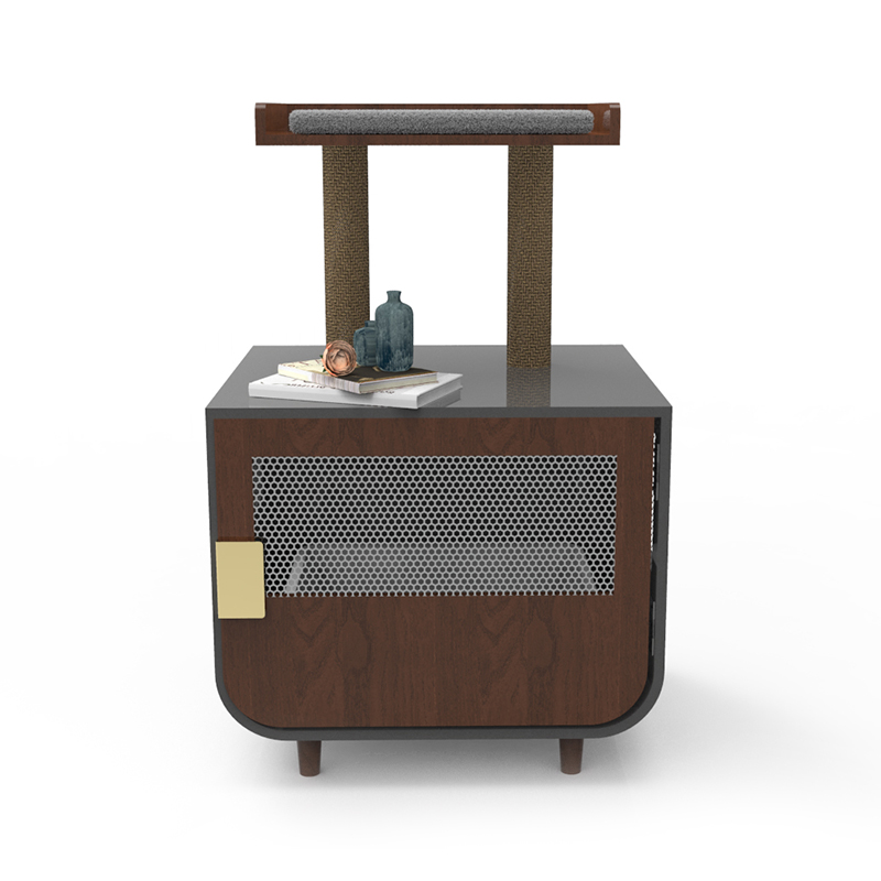 Sangkar perabot bilik mandi tersembunyi kayu dengan kabinet sampah Sangkar perabot bilik mandi tersembunyi kayu dengan kabinet sampah