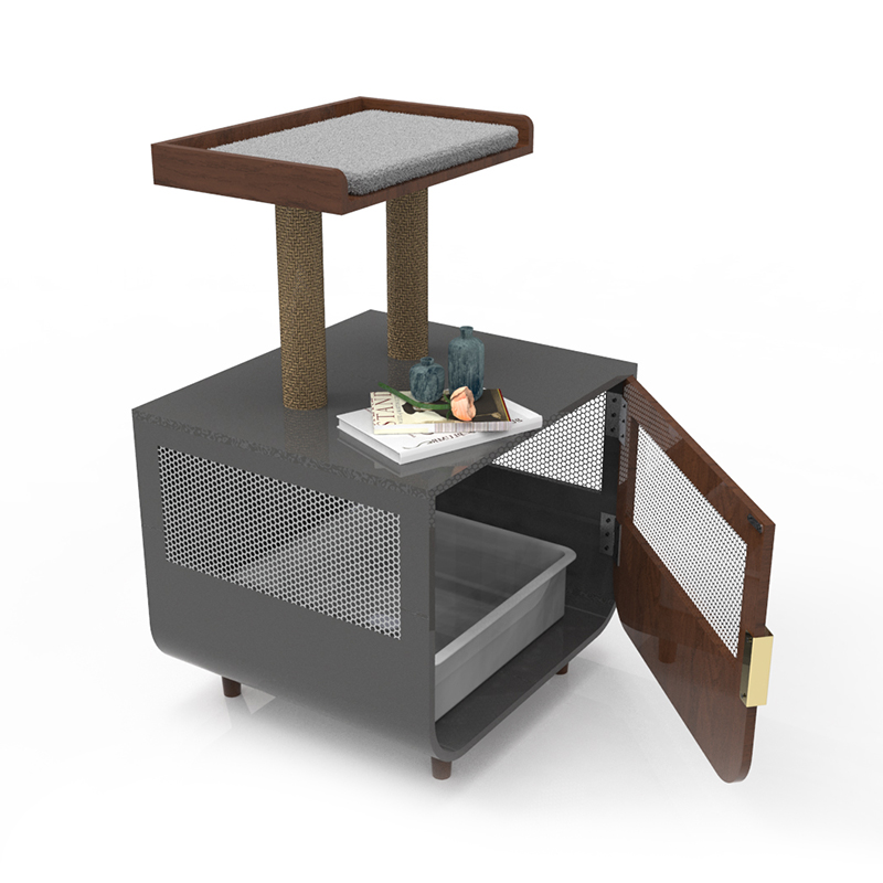 Sangkar perabot bilik mandi tersembunyi kayu dengan kabinet sampah Sangkar perabot bilik mandi tersembunyi kayu dengan kabinet sampah