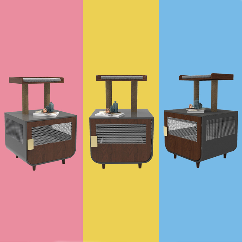 Sangkar perabot bilik mandi tersembunyi kayu dengan kabinet sampah Sangkar perabot bilik mandi tersembunyi kayu dengan kabinet sampah