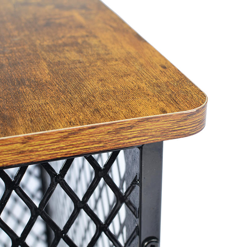 Gaya perabot sangkar anjing kayu besar dengan roda & kusyen Gaya perabot sangkar anjing kayu besar dengan roda & kusyen