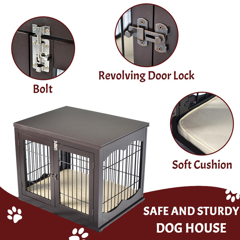 Sangkar anjing gaya perabot kayu besar Sangkar anjing gaya perabot kayu besar