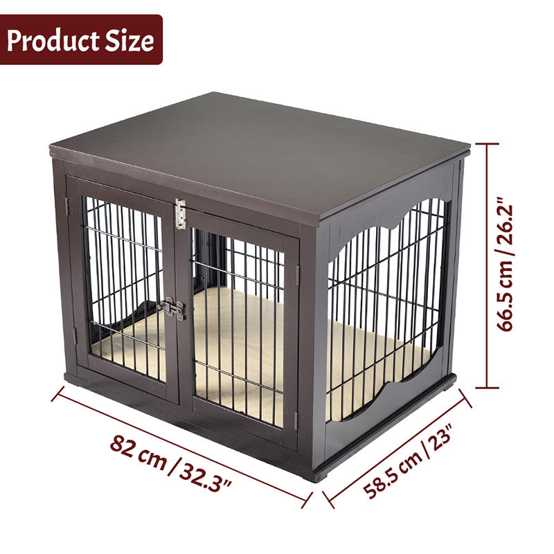 Sangkar anjing gaya perabot kayu besar Sangkar anjing gaya perabot kayu besar