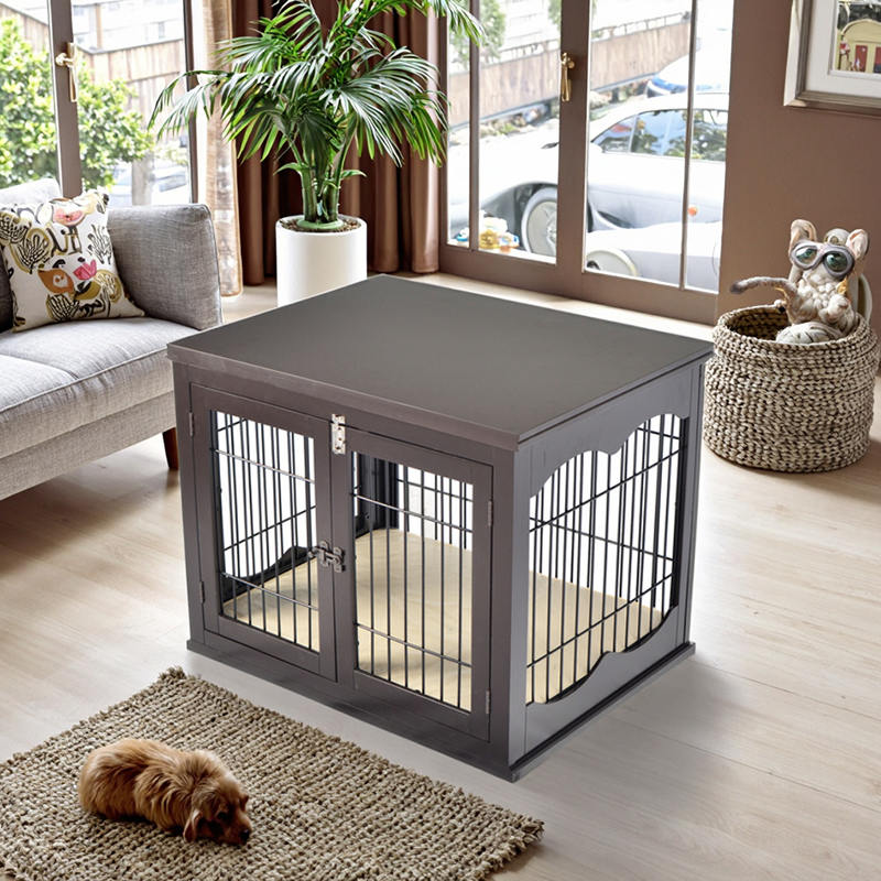 Sangkar anjing gaya perabot kayu besar Sangkar anjing gaya perabot kayu besar