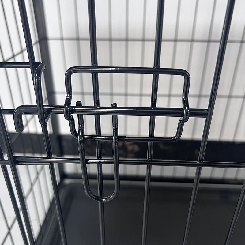 Sangkar anjing perabot kayu besar dengan dulang yang boleh ditanggalkan Sangkar anjing perabot kayu besar dengan dulang yang boleh ditanggalkan