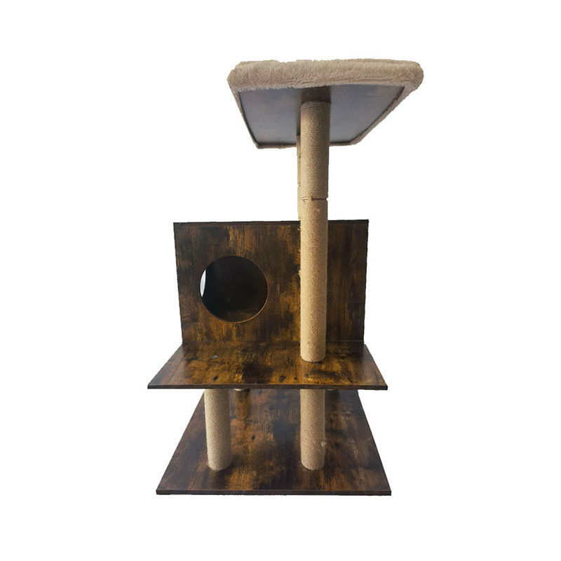 Kayu Menara Kucing Rumah Sisal Menggalakkan Pos Pokok Pokok Pokok Pokok