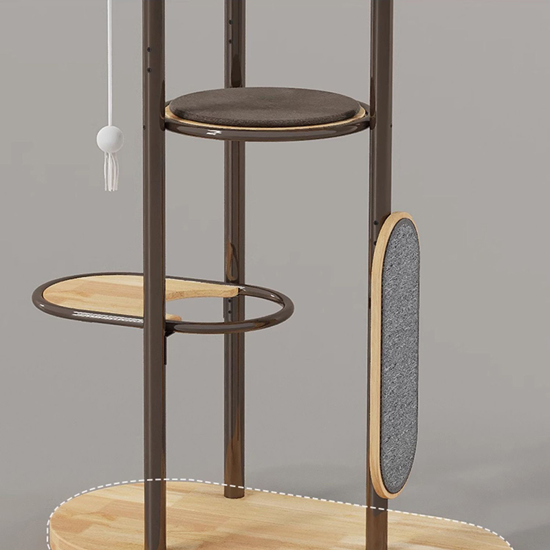 Lantai ke siling tinggi getah kayu kucing pokok menara kondo dengan bakul tidur Lantai ke siling tinggi getah kayu kucing pokok menara kondo dengan bakul tidur