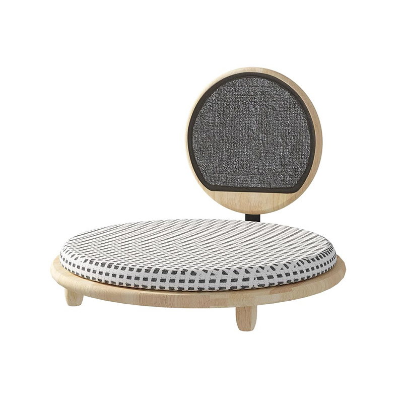 Sarang katil kucing yang selesa dengan papan yang menggaru dengan papan menggaru