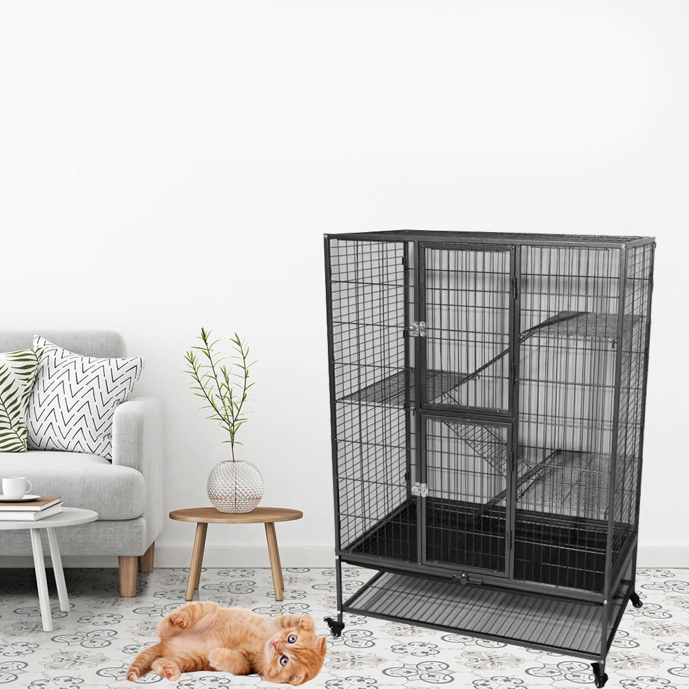 Tugas berat besar 2/3/4 tiub tiub dalaman logam sangkar dengan roda Tugas berat besar 2/3/4 tiub tiub dalaman logam sangkar dengan roda