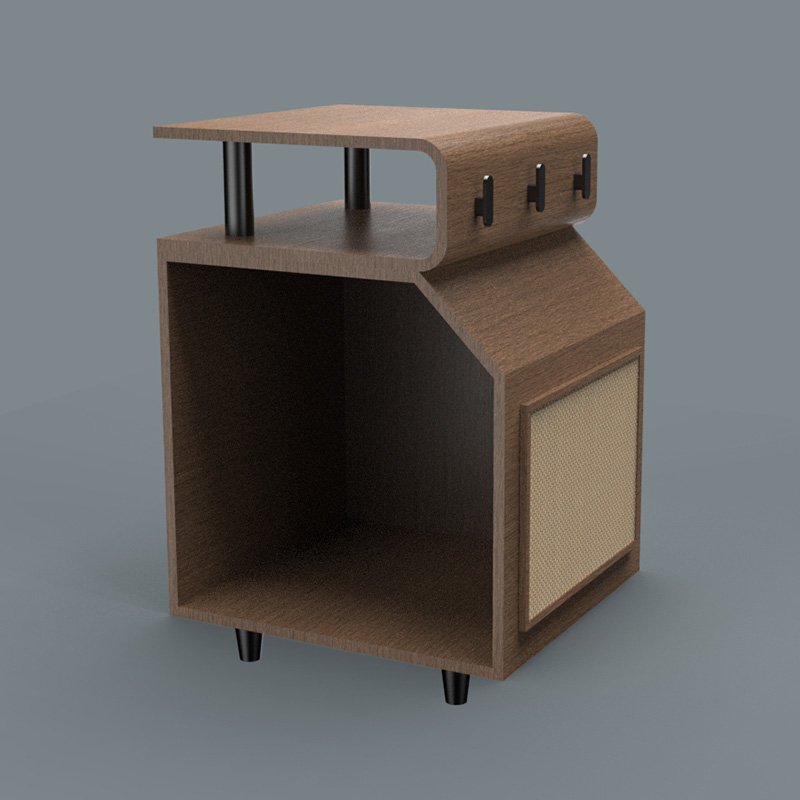 Katil haiwan peliharaan kayu katil dengan papan menggaru Katil haiwan peliharaan kayu katil dengan papan menggaru