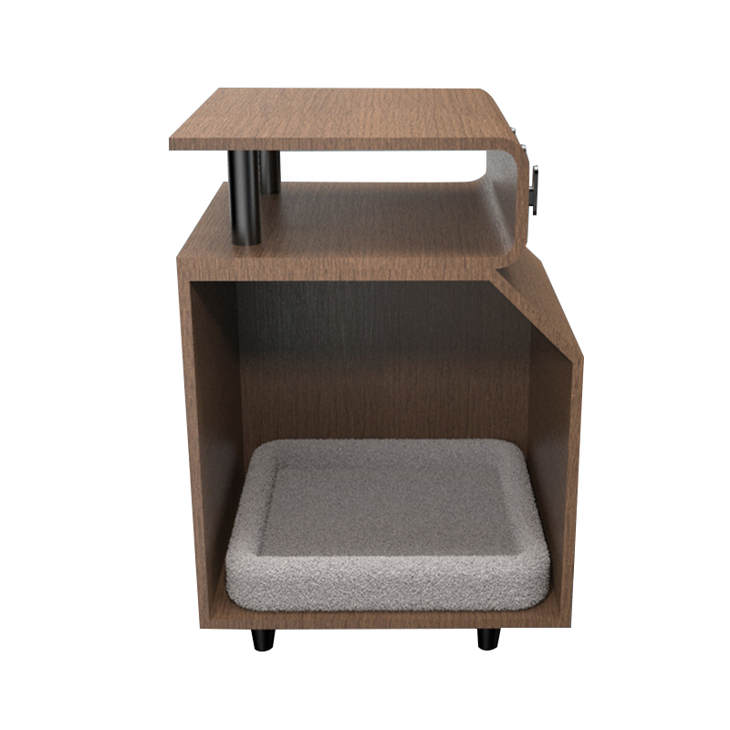 Katil haiwan peliharaan kayu katil dengan papan menggaru Katil haiwan peliharaan kayu katil dengan papan menggaru