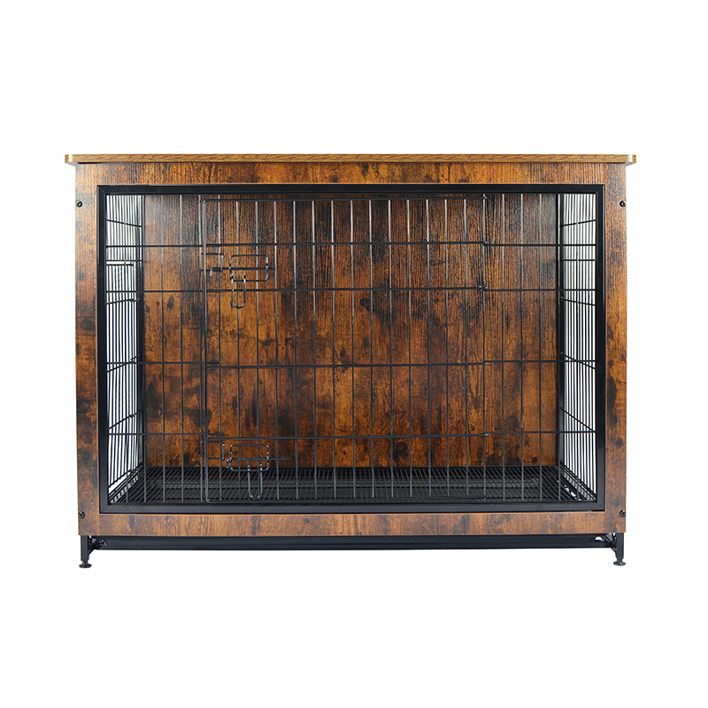 Sangkar anjing gaya perabot kayu dalaman