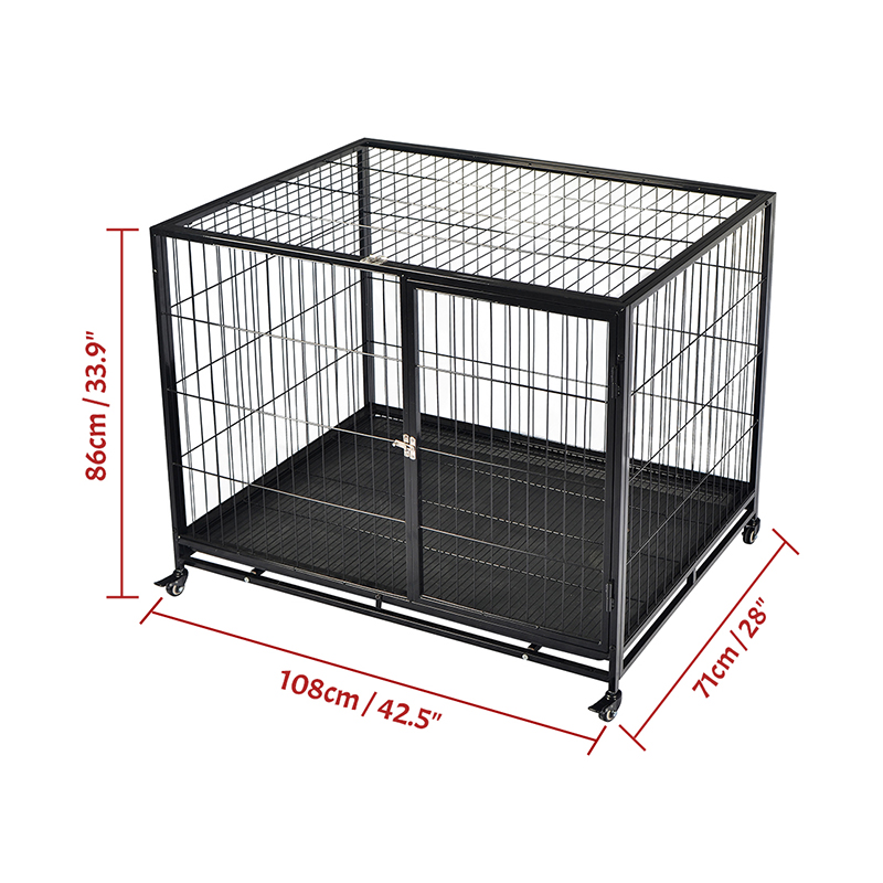 42 inci Terbuka Stackable Tube Metal Dog Cage 42 inci Terbuka Stackable Tube Metal Dog Cage