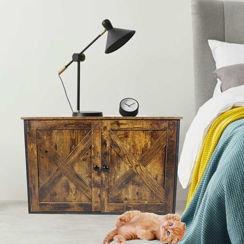 Sangkar Kucing Perabot Dalaman dengan Kabinet Sampah Pembahagi Sangkar Kucing Perabot Dalaman dengan Kabinet Sampah Pembahagi